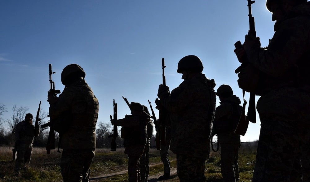 In this photo provided by the Ukraine's 65th Mechanised Brigade press service on Nov. 19, 2024, Ukrainian soldiers attend a training in Zaporizhzhia region, Ukraine. (AP)