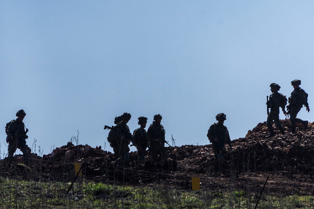 Israeli forces operate in a buffer zone in southern Lebanon as seen from northern 'Israel', Feb. 18, 2025 (AP)