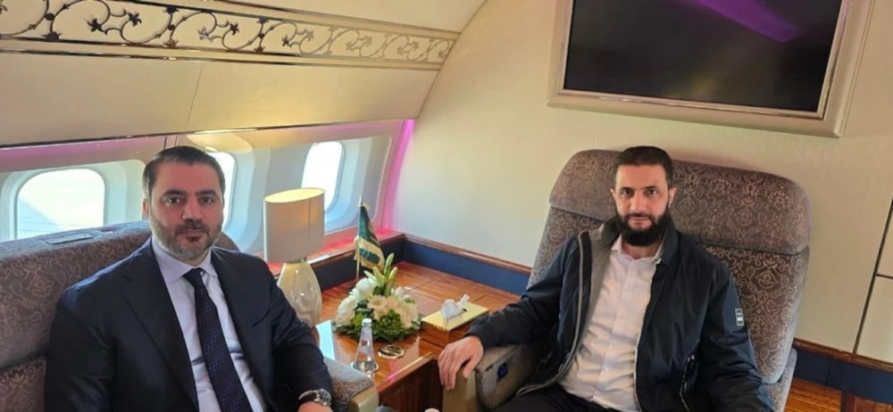 Head of the transitional government in Syria, Ahmad al-SHaraa, and the Foreign Minister, 