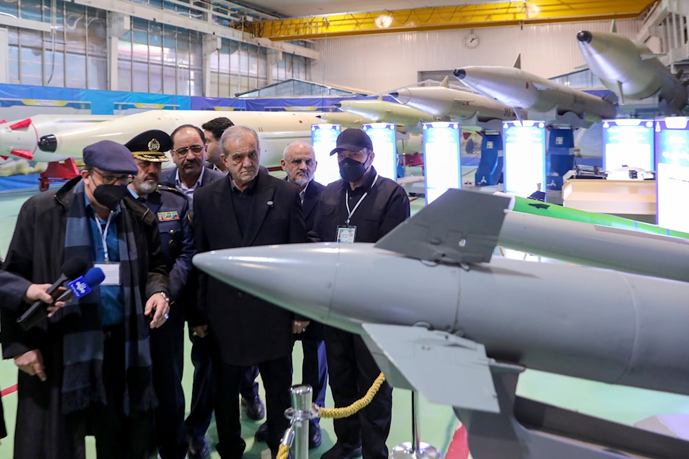 Pezeshkian stresses deterrence, unveiling Etemad ballistic missile