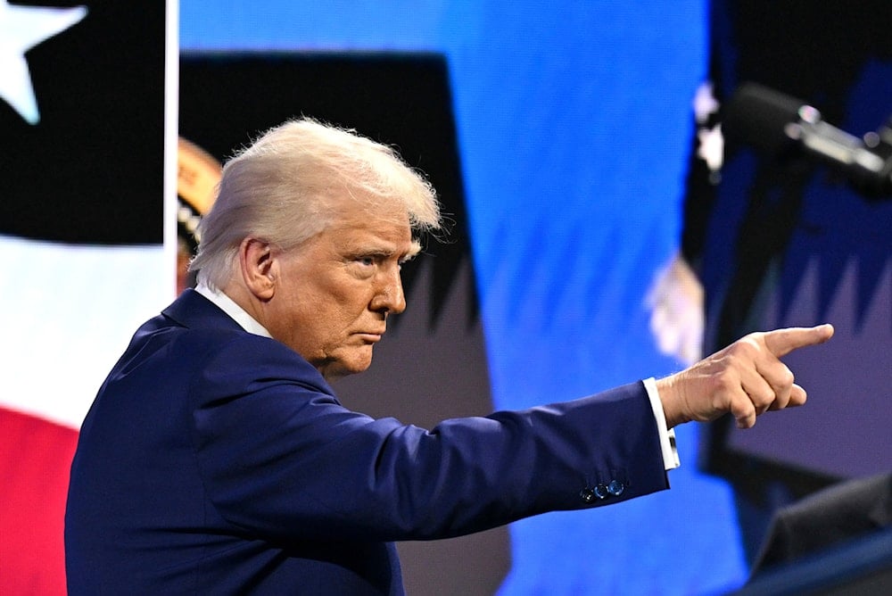 President Donald Trump speaks at the Future Investment Initiative (FII) Institute summit in Miami Beach, Fla., Wednesday, Feb. 19, 2025 (AP)