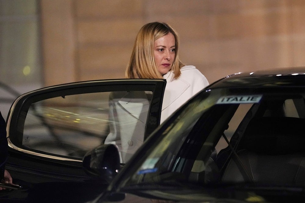 Italy's Prime Minister Giorgia Meloni gets into her car as she leaves the Elysee Palace, after an informal meeting of leaders from key European Union nations and the United Kingdom, in Paris, Monday, Feb. 17, 2025 (AP) 