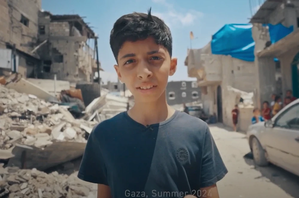 This screenshot from the trailer for 'Gaza: How To Survive A War Zone' shows Palestinian child Abdullah Al-Yazouri. (Youtube screenshot)