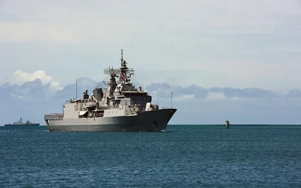 HMNZS Te Kaha crew were monitoring three Chinese naval ships who have ruffled feathers, after carrying out what may have been live fire exercises in the Tasman Sea, between New Zealand and Australia. (US NAVY)