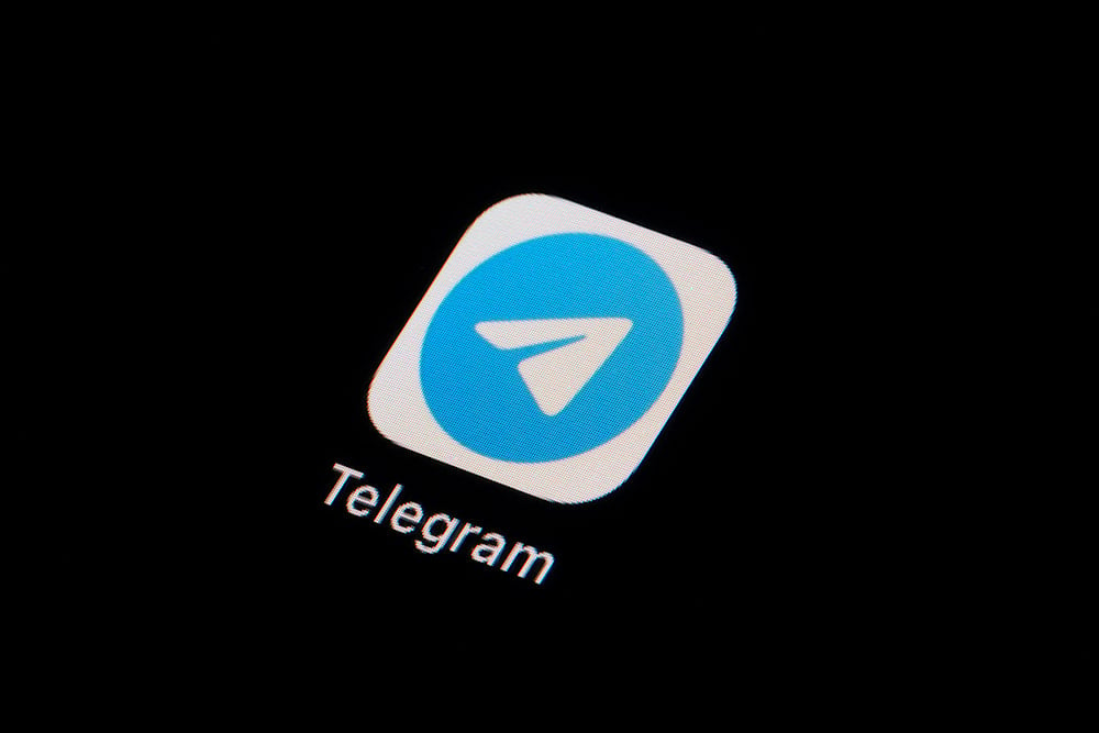 he icon for the instant messaging Telegram app is seen on a smartphone, Tuesday, Feb. 28, 2023 (AP)