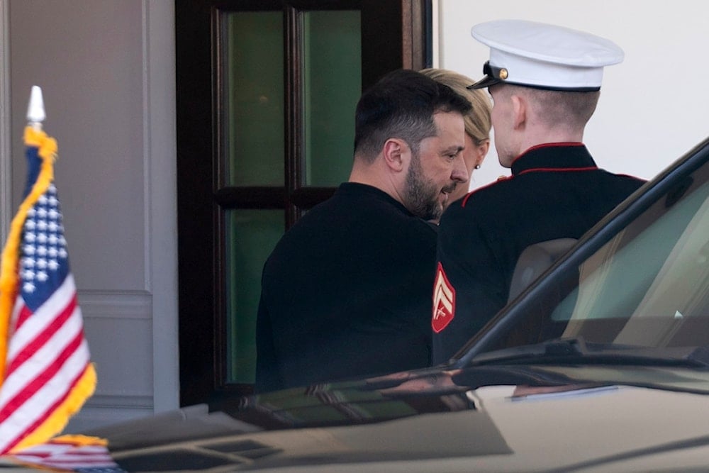 Ukraine's President Volodymyr Zelensky departs after a meeting with President Donald Trump at the White House in Washington, Friday, Feb. 28, 2025 (AP)