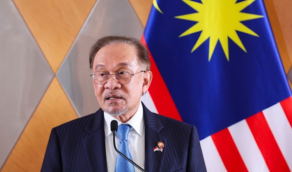 Malaysian Prime Minister Anwar Ibrahim speaks at a press conference during Indonesian President Prabowo Subianto's visit to the country, in Kuala Lumpur, Malaysia, Jan. 27, 2025. (AP)