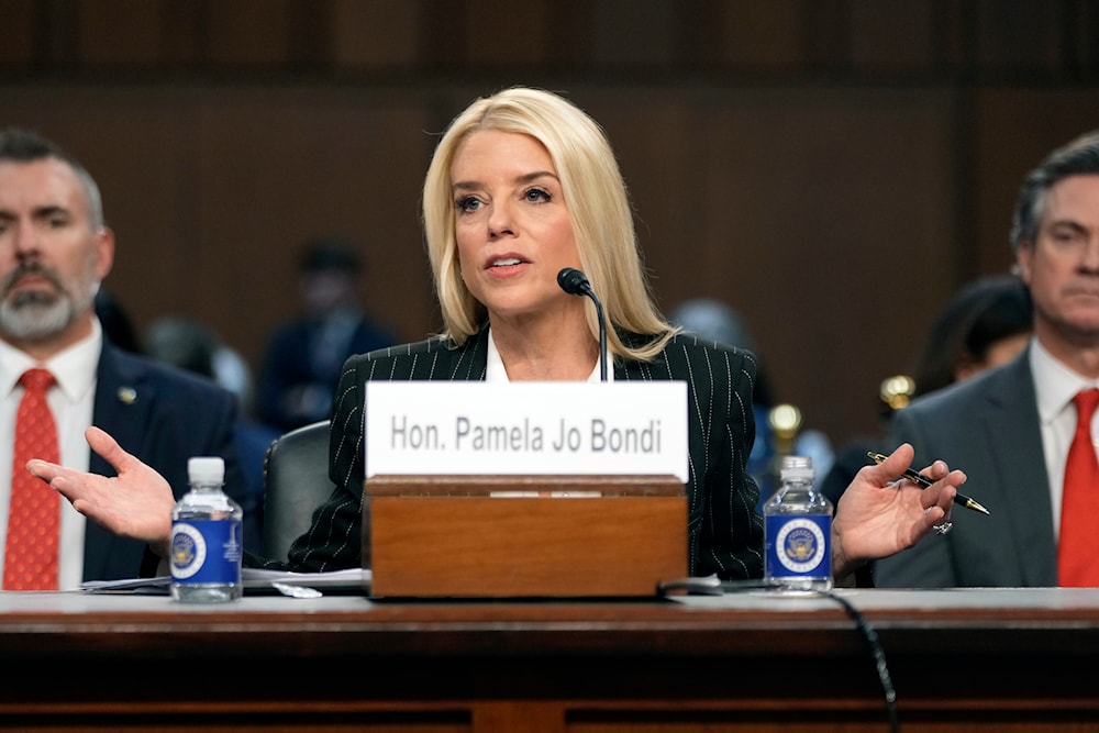 Pam Bondi, President-elect Donald Trump's choice to lead the Justice Department as attorney general, appears before the Senate Judiciary Committee for her confirmation hearing, at the Capitol in Washington, Wednesday, Jan. 15, 2025. (AP)