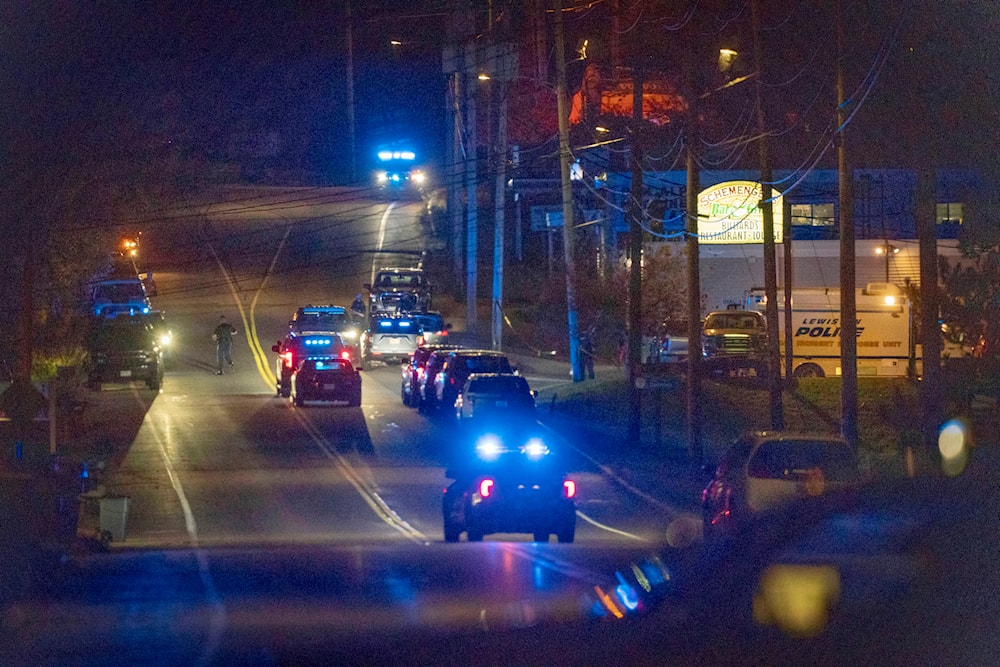 Police respond to an active shooter situation in Lewiston, Maine, Wednesday, Oct. 25, 2023. (AP)