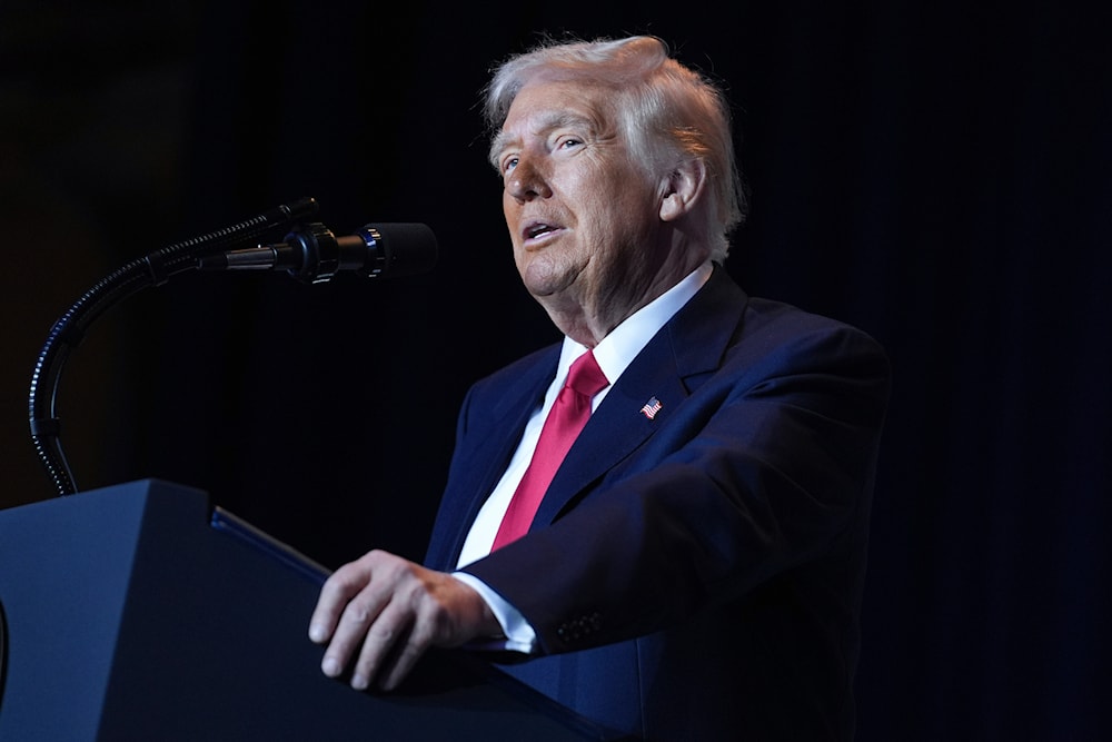 President Donald Trump speaks during the National Prayer Breakfast at Washington Hilton, Thursday, Feb. 6, 2025, in Washington. (AP Photo/Evan Vucci)