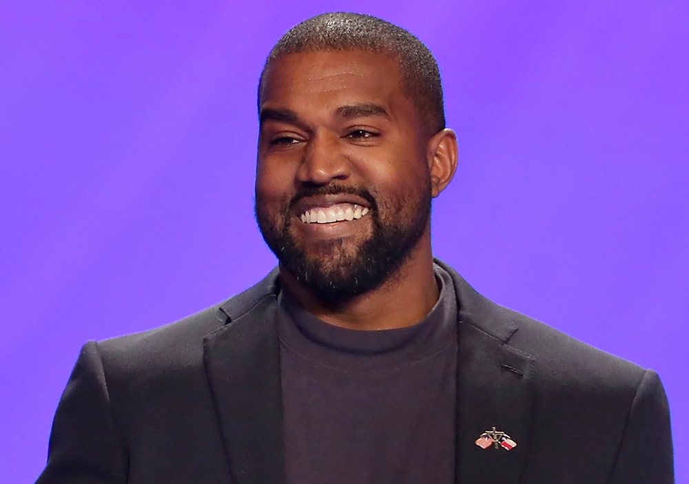 This Nov. 17, 2019, file photo shows Kanye West on stage during a service at Lakewood Church in Houston.