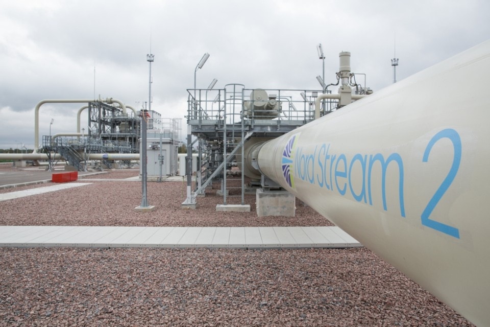 Nord Stream 2 landfall facilities in Russia on October 21, 2021. 