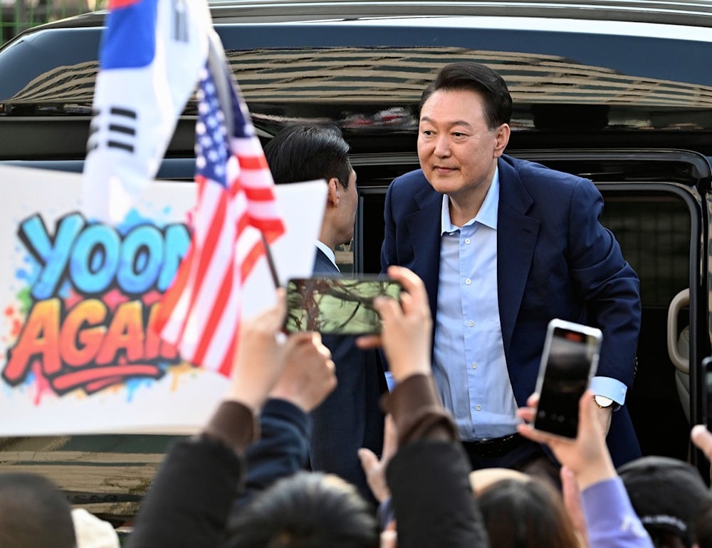 South Korea's ousted president Yoon Suk Yeol leaves his official residence in Seoul, South Korea, Friday, April 11, 2025. (AP)