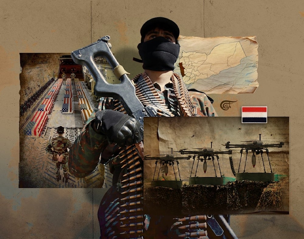 Yemen is not Iran, but it has the capacity to inflict considerable losses on the US-allied regimes surrounding it and can target US forces directly. (Al Mayadeen English; Illustrated by Zeinab El-Hajj)