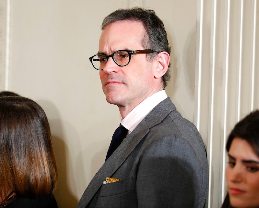 Michael Anton, National Security Adviser, waits in the East Room of the White House in Washington of the start of President Donald Trump's news conference, Thursday, Feb. 16, 2017. (AP)