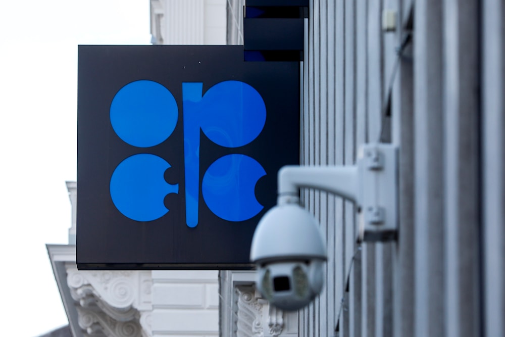 The logo of the Organization of the Petroleoum Exporting Countries (OPEC) is seen outside of OPEC's headquarters in Vienna, Austria, March 3, 2022. (AP)