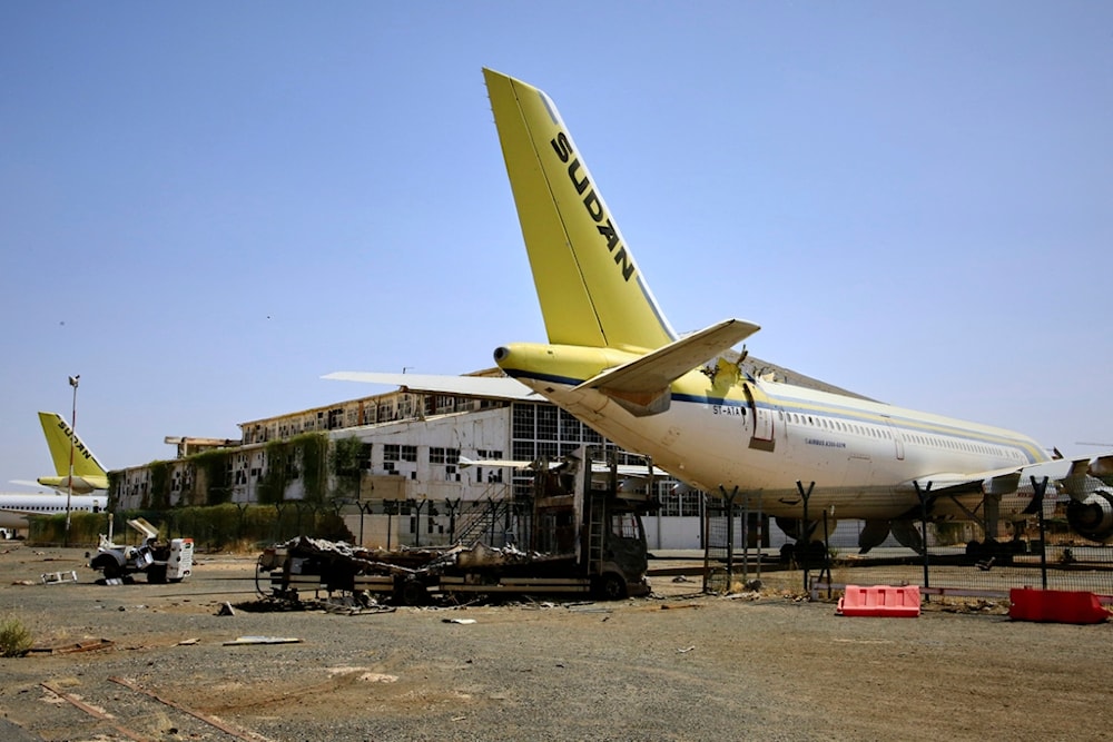 Damage is seen at Khartoum International Airport after it was recaptured from the paramilitary Rapid Support Forces (RSF), Thursday, April 17, 2025. (AP Photo)