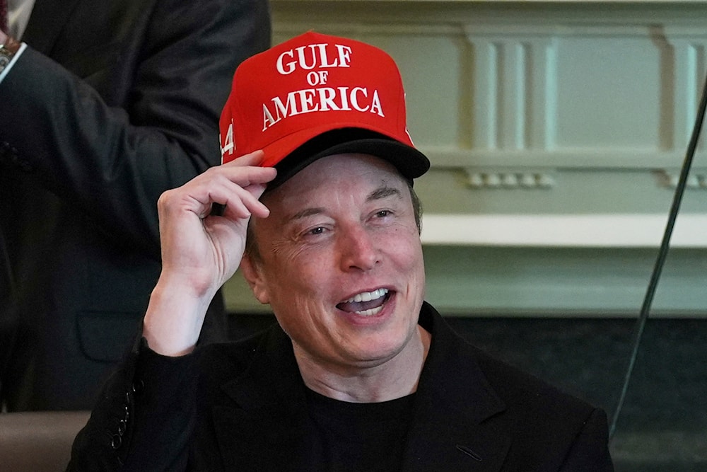 Elon Musk speaks during a cabinet meeting at the White House, Wednesday, April 30, 2025, in Washington (AP)
