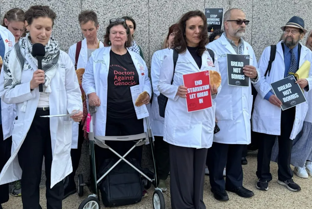 Doctors against Genocide in Gaza protest at US Capitol 