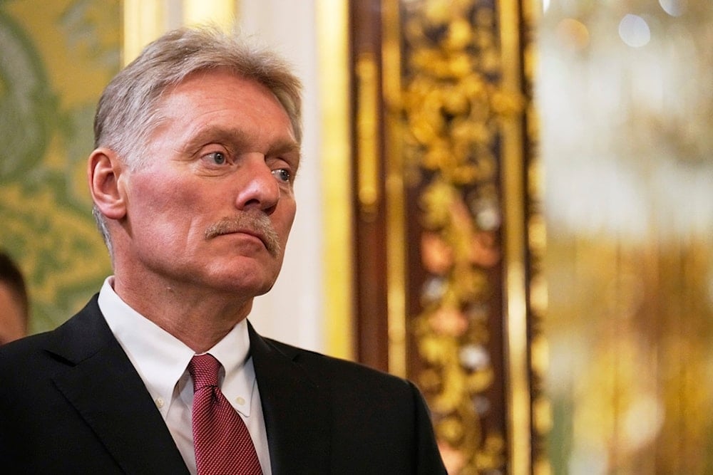 Kremlin spokesman Dmitry Peskov attends a meeting of Russian President Vladimir Putin and Venezuelan President Nicolas Maduro at the Kremlin in Moscow, Russia, Wednesday, May 7, 2025 (AP)