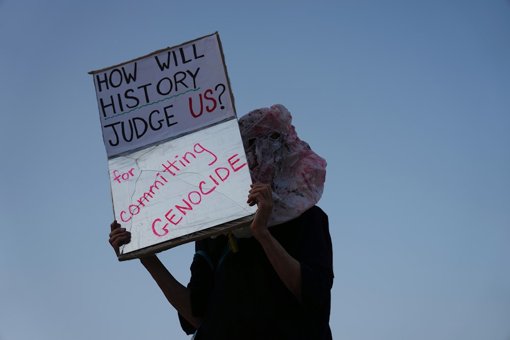 Israelis take part in a protest demanding the end of the war and immediate release of captives held by Hamas in the Gaza Strip, and against Prime Minister Benjamin Netanyahu's government in Tel Aviv, Saturday, May 3, 2025. (AP)