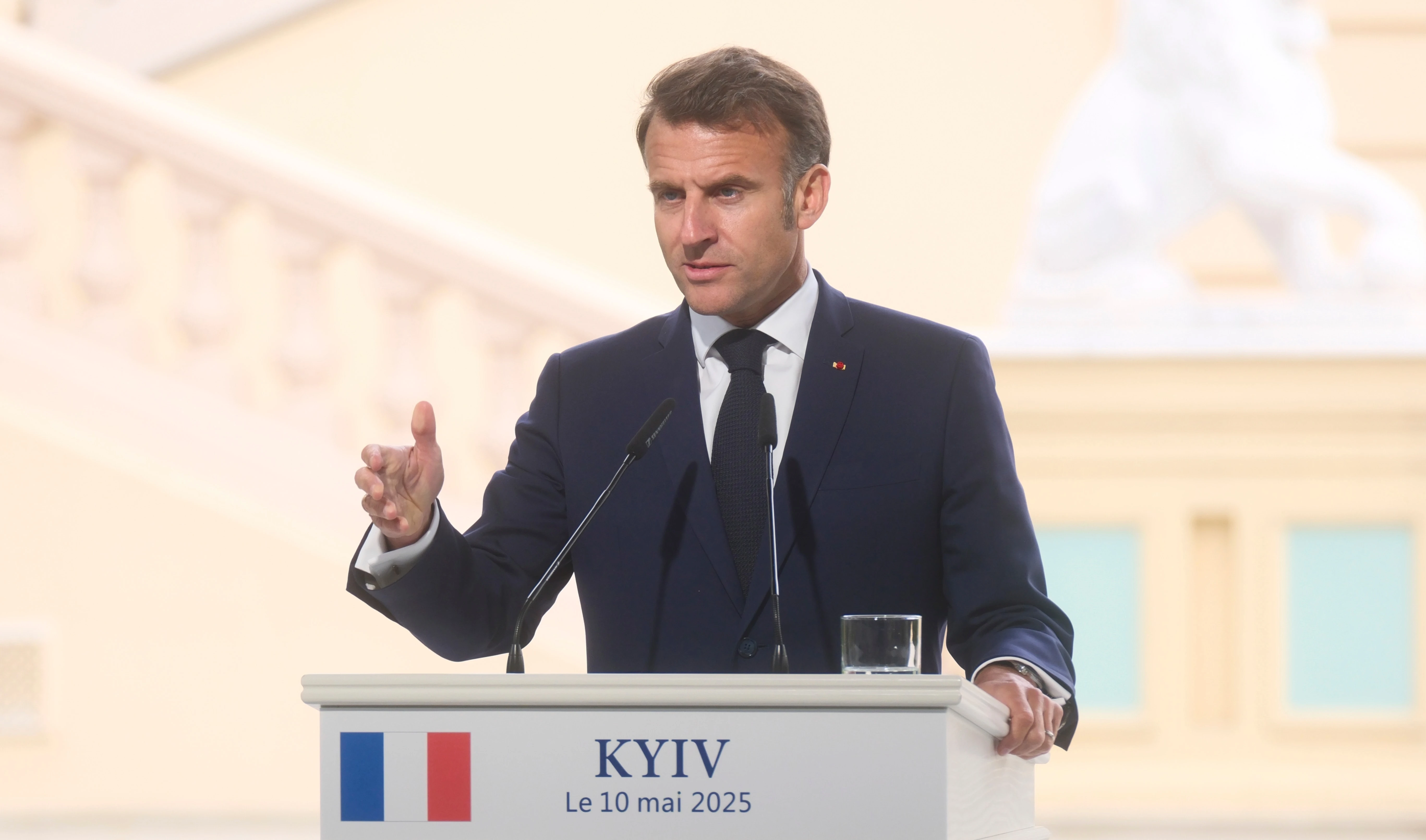 Macron blasts 'Israel' for blocking humanitarian aid to Gaza Macron blasts 'Israel' for blocking humanitarian aid to Gaza