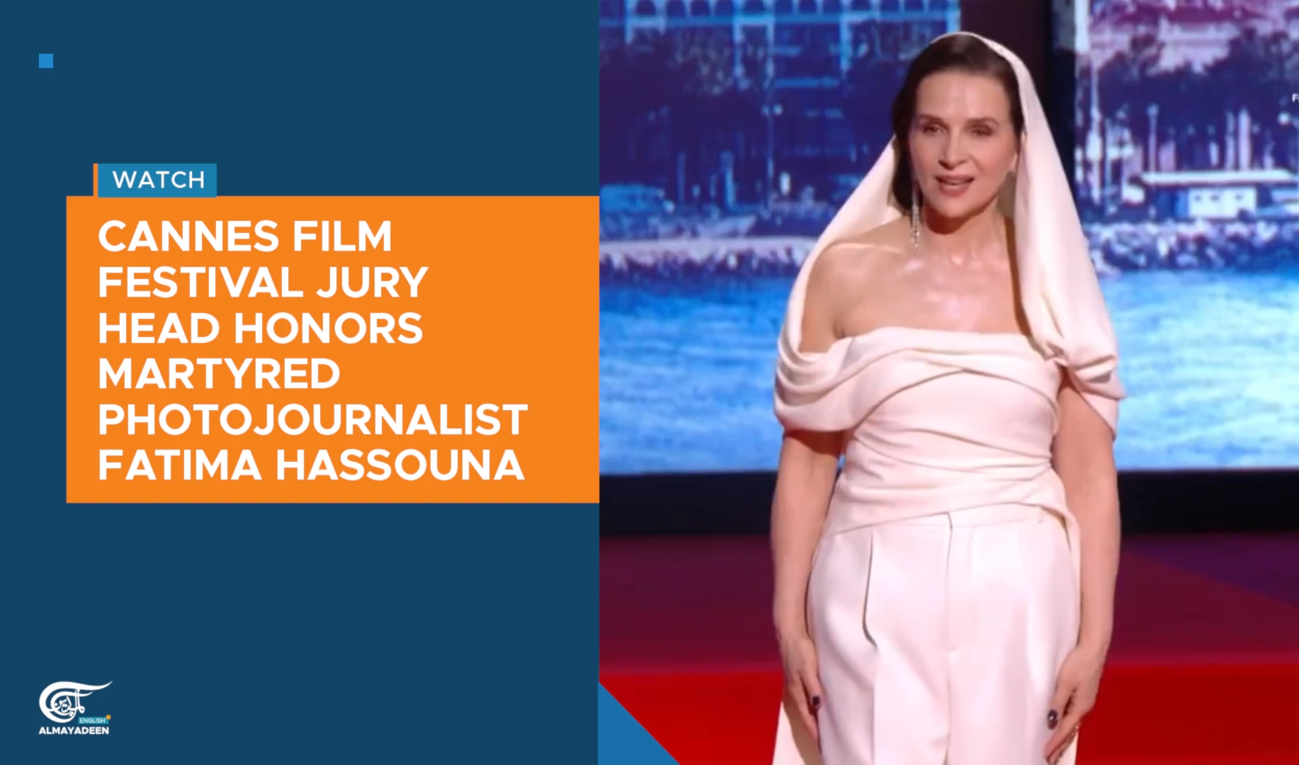 Cannes Film Festival jury head honors martyred photojournalist Fatima Hassouna