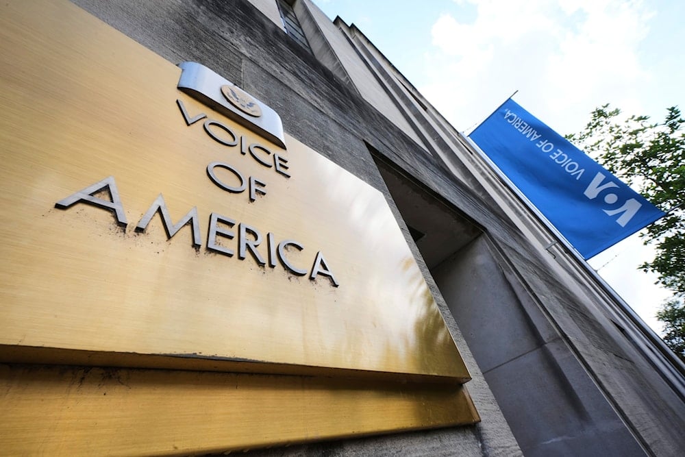 This is the Voice of America building in Washington, on May 5, 2025. (AP Photo/Gene J. Puskar)