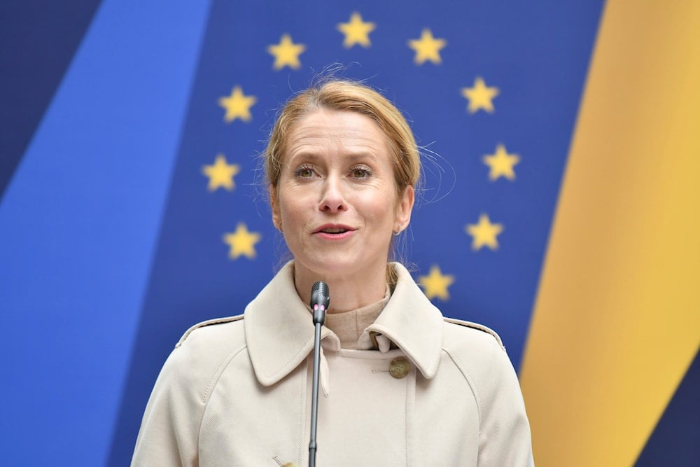 High Representative of the European Union for Foreign Affairs and Security Policy Kaja Kallas speaks to journalists during UA-EU foreign Minister's meeting in Lviv, Ukraine, on Friday, May 9, 2025 (AP)