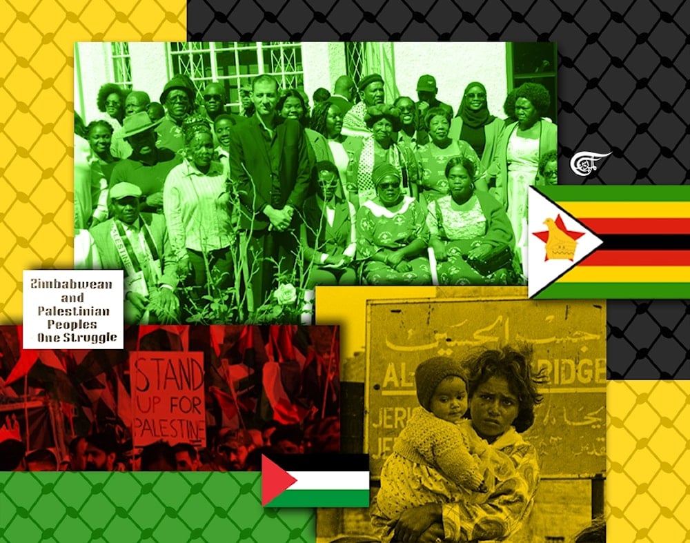 Zimbabwe is one of the countries with a vibrant pro-Palestine movement. (Al Mayadeen English; Illustrated by Zeinab El-Hajj)