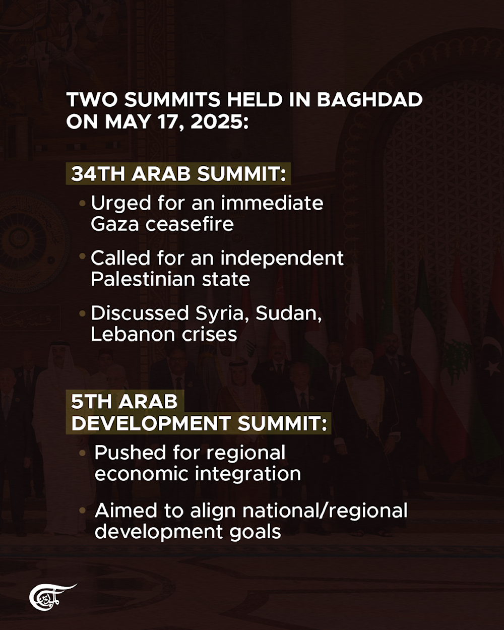 Baghdad Arab Summits Recap: Key decisions & statements 