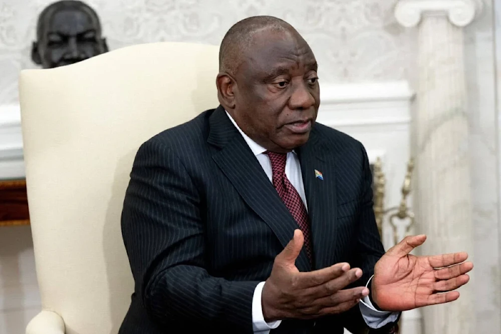President Cyril Ramaphosa at the Oval Office of the White House in Washington, DC on 16 September 2022 (AFP/Saul Loeb)