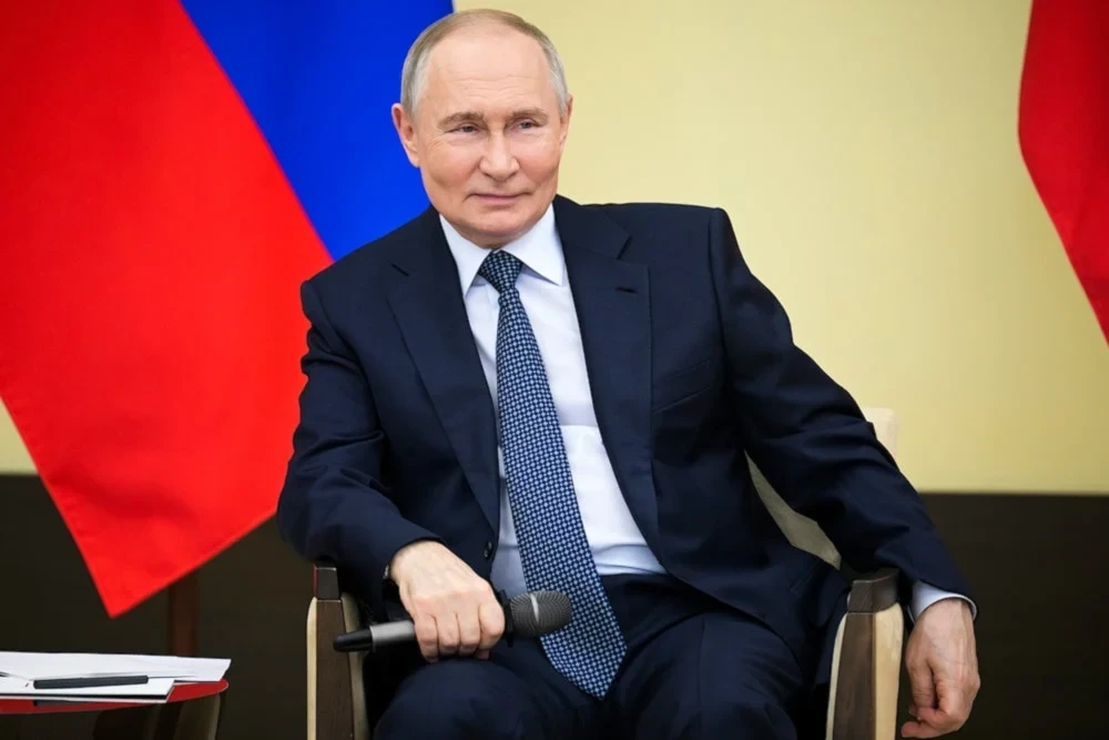 Russian President Vladimir Putin attends a meeting in Moscow, Russia on December 2, 2024 (AP)