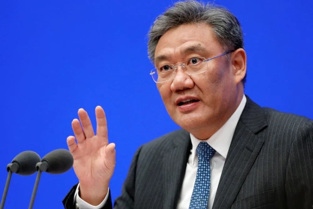 Chinese Commerce Minister Wang Wentao, pictured here in Beijing, 6 March 2024 (AP - Ng Han Guan)