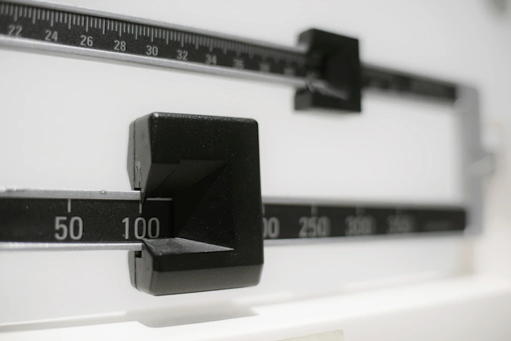 A beam scale is seen in New York on April 3, 2018 (AP/Patrick Sison)