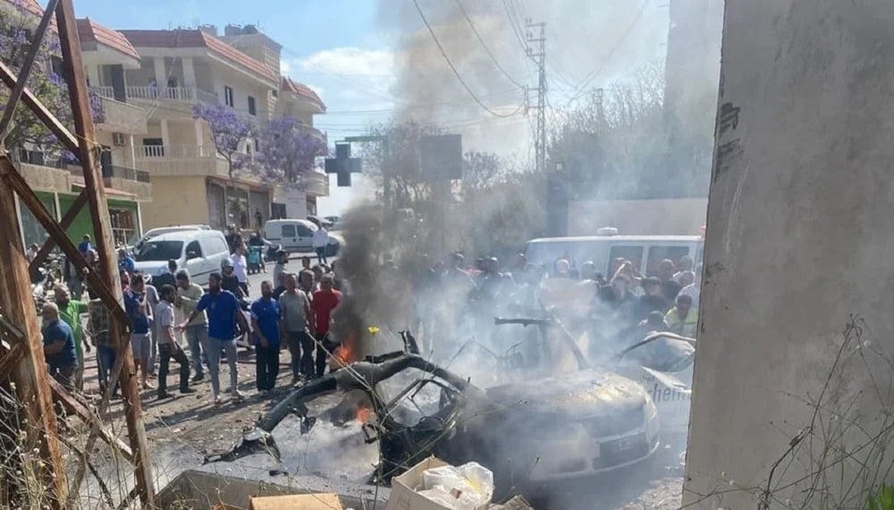 Martyr reported in an Israeli strike on car in Ain Baal, South Lebanon