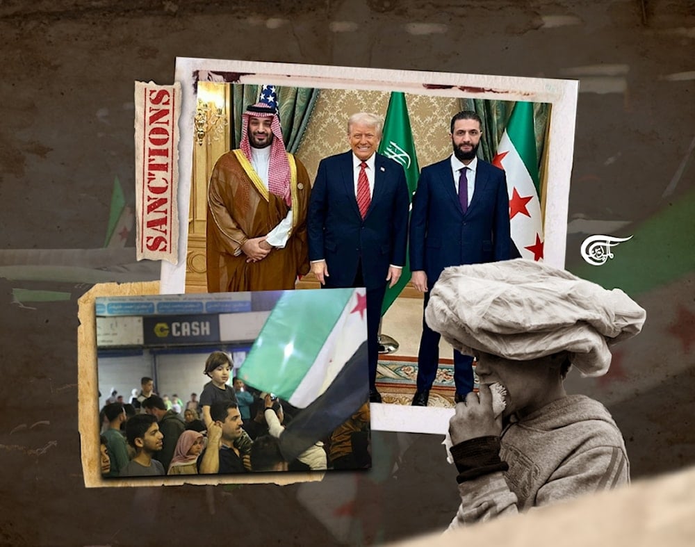 The US decision is still the most talked-about move among the Syrian people. (Al Mayadeen English; Illustrated by Zeinab El-Hajj)