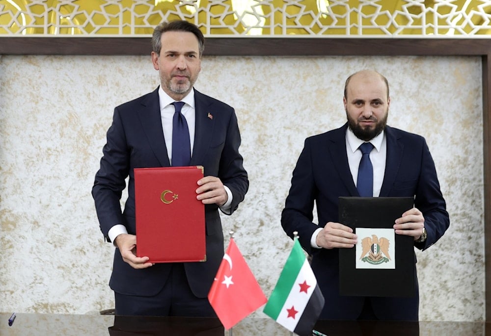 Energy and Natural Resources Minister Alparslan Bayraktar signed a framework agreement with Syrian Energy Minister Mohammed al-Bashir in Damascus.