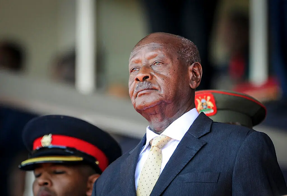 Uganda's President Yoweri Museveni photographed in Kenya's capital Nairobi, on February 11, 2020 (John Muchucha/AP)