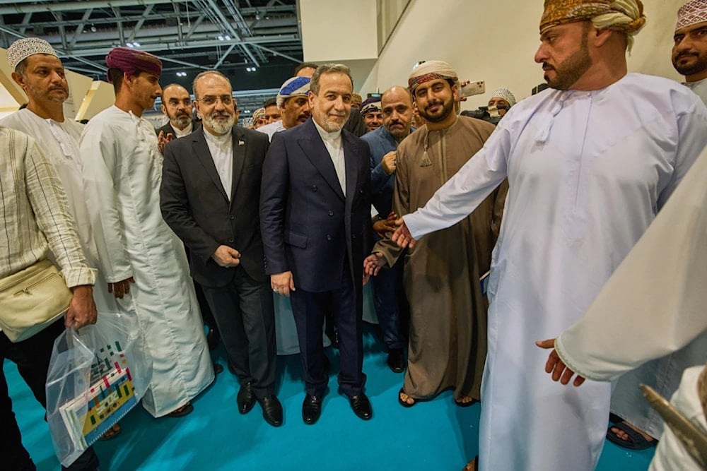 Iranian Foreign Minister Abbas Araghchi, visits the Muscat International Book Fair in Oman, April 25, 2025 (AP/Fatima Shbair)