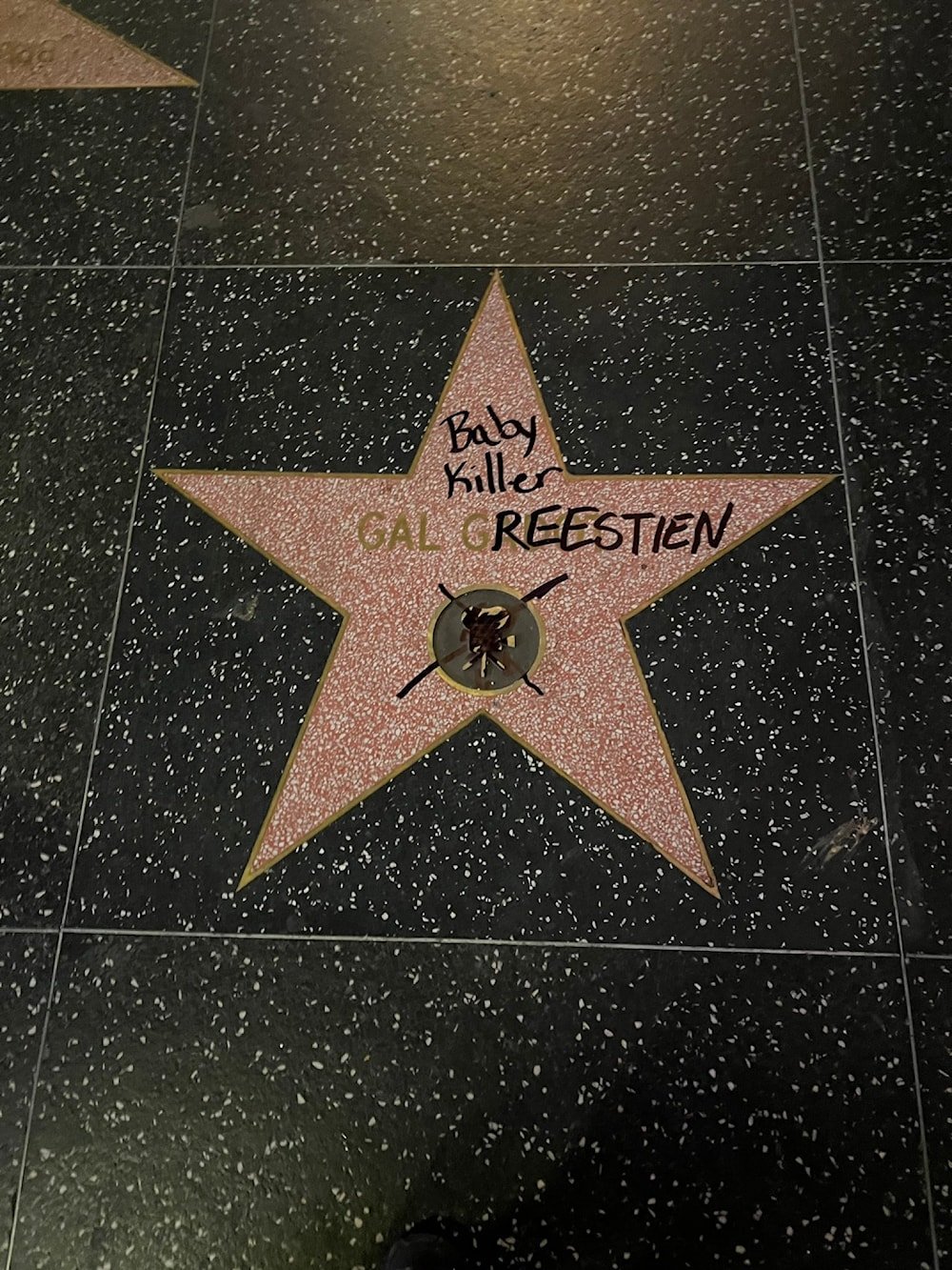 'Child killer' painted on Gal Gadot's Hollywood star