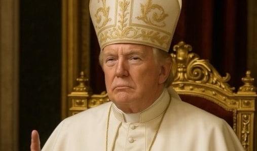 Trump hits again; posts spoof picture dressed as pope