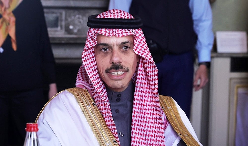 Saudi Arabian Foreign Minister Faisal bin Farhan Al Saud attends a meeting at the French Ministry of Foreign Affairs, in Paris, Friday, 23 May 2025. (AP)