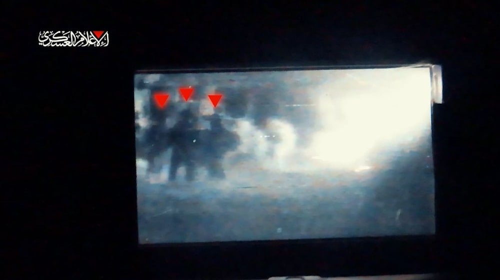 Scenes of sniping and targeting enemy soldiers on the incursion axis in the Shuja'iyya neighborhood, east of Gaza City.