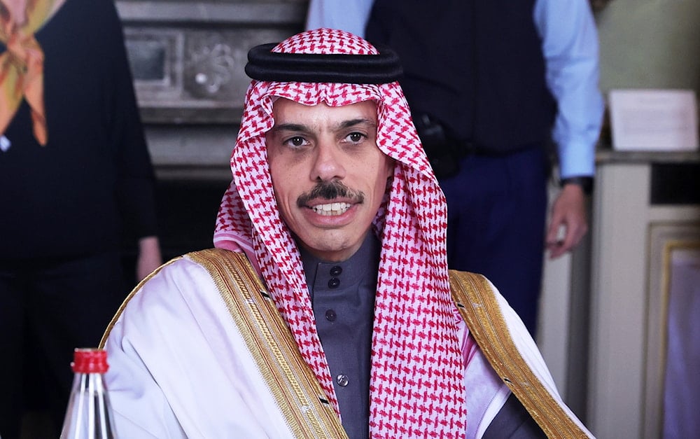 Saudi Arabian Foreign Minister Faisal bin Farhan Al Saud attends a meeting at the French Ministry of Foreign Affairs, in Paris, Friday, 23 May 2025. (Teresa Suarez, Pool via AP)