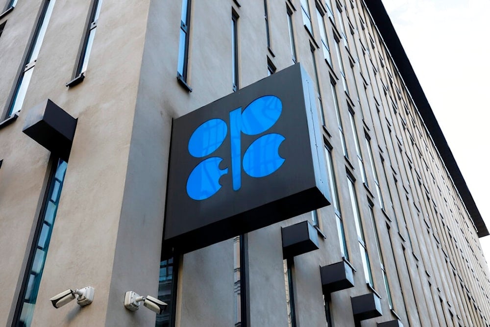 The logo of the Organization of the Petroleoum Exporting Countries (OPEC) is seen outside of their headquarters in Vienna, Austria, March 3, 2022.  (AP)