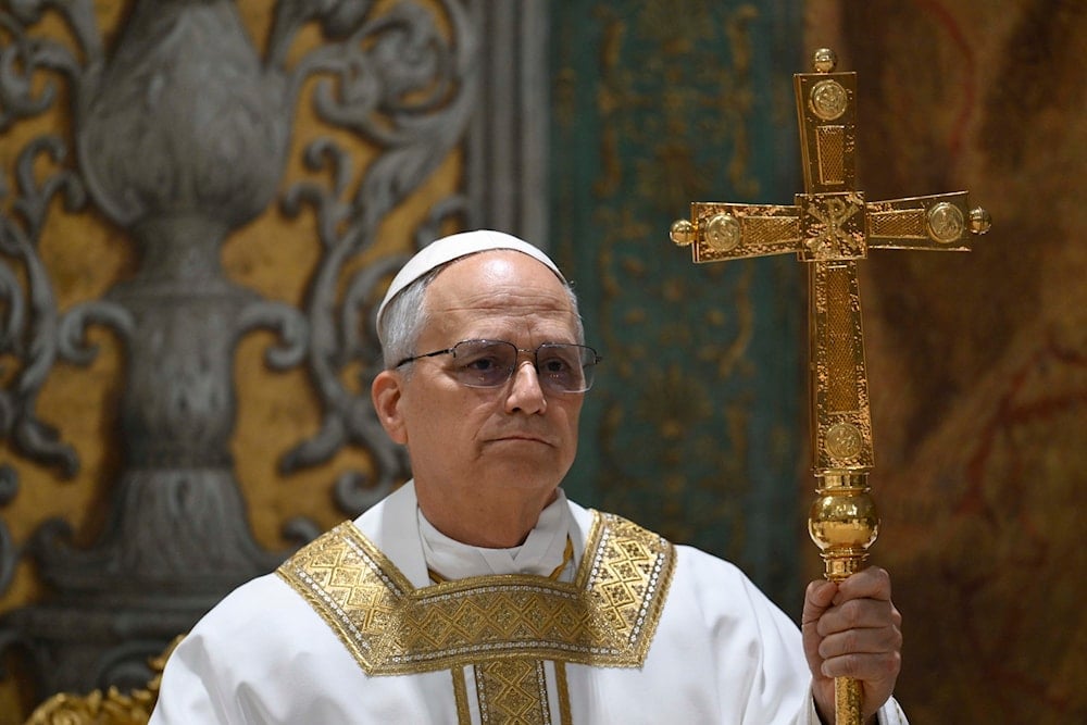 Newly elected Pope Leo XIV concelebrates Mass with the College of Cardinals inside the Sistine Chapel at the Vatican the day after his election as 267th pontiff of the Roman Catholic Church, Friday, May 9, 2025 (AP)