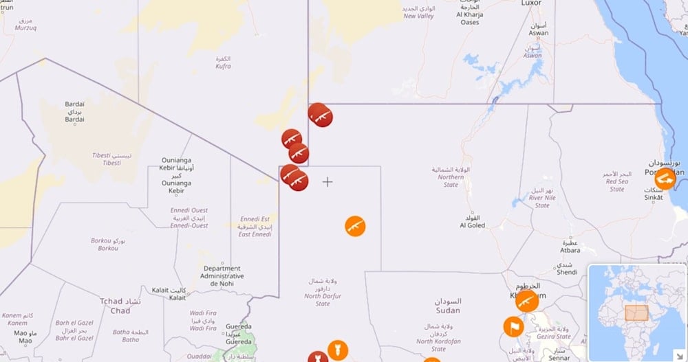 screengrab from sudan.liveuamap.com