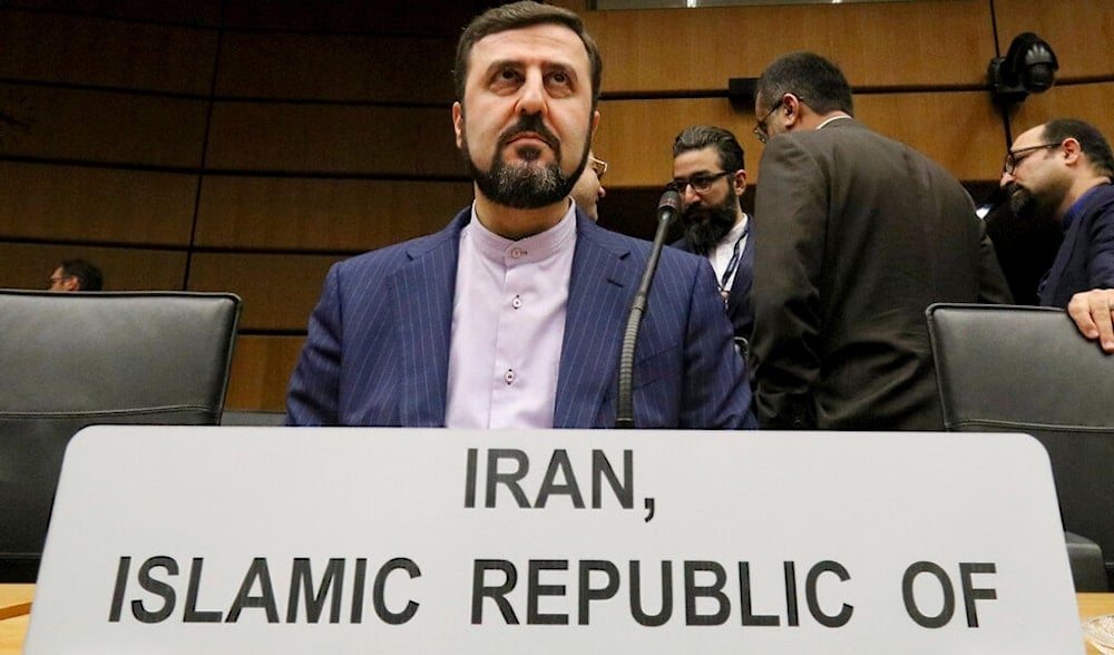 In this Thursday, Nov. 21, 2019 file photo Iran's Ambassador to the IAEA, Kazem Gharibabadi, waits for the start of the IAEA board of governors meeting at the International Center in Vienna, Austria. (AP)