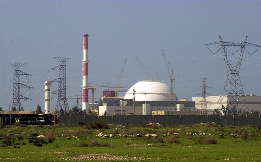 The reactor building of Iran's nuclear power plant and electricity poles are seen, at Bushehr, Iran, 750 miles (1,245 kilometers) south of the capital Tehran, Iran, Feb. 27, 2005. (AP)